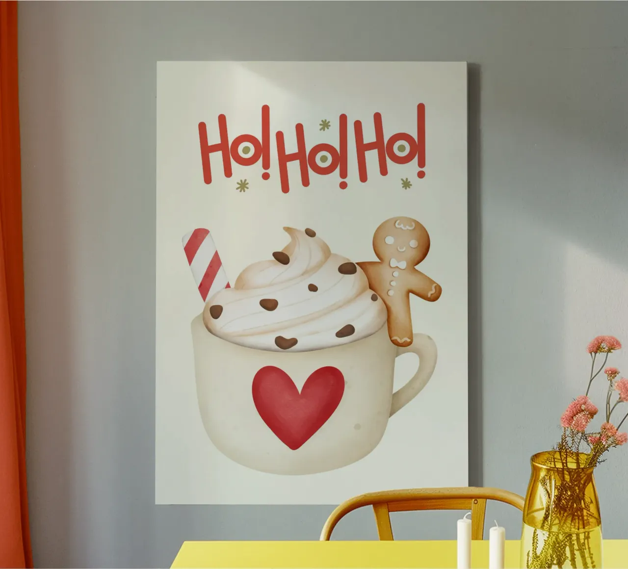 Ho Ho Ho Hot Cocoa Leinwand von PinkCandyWalls