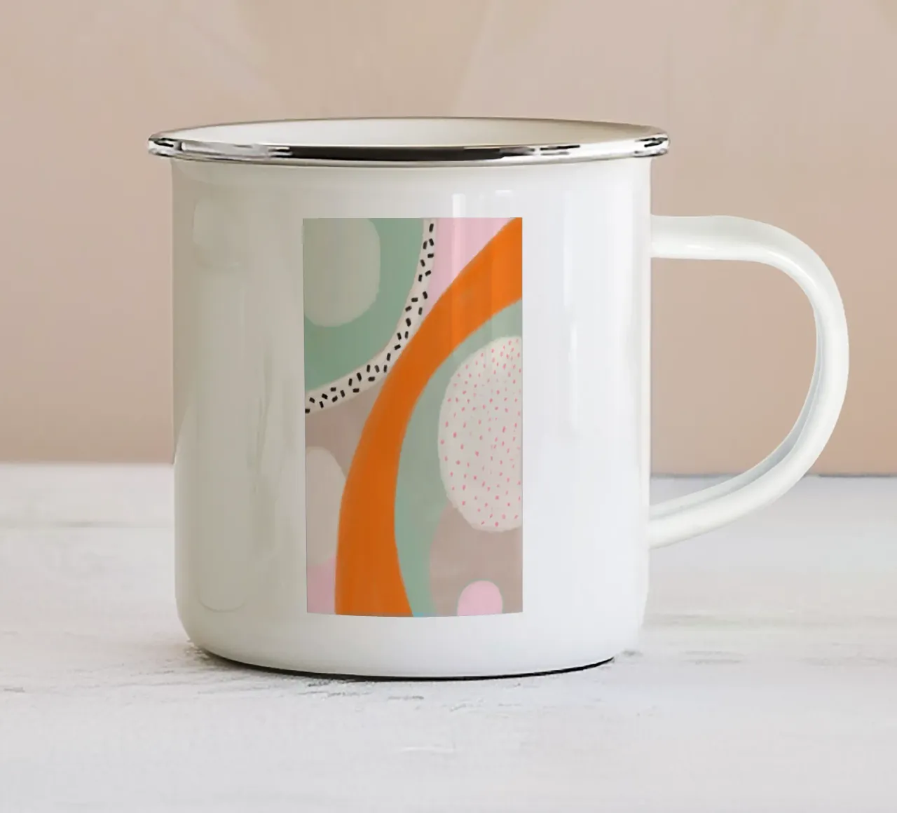 Arte estiva colorata tazza in smalto da Carinaprint