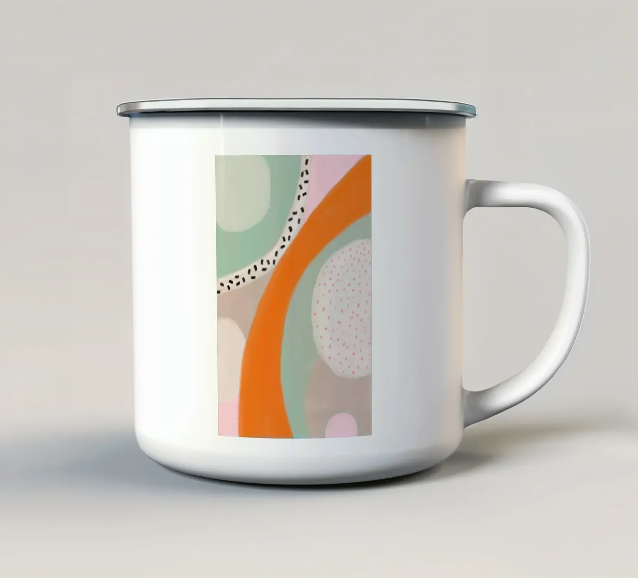 Arte estiva colorata tazza in smalto da Carinaprint