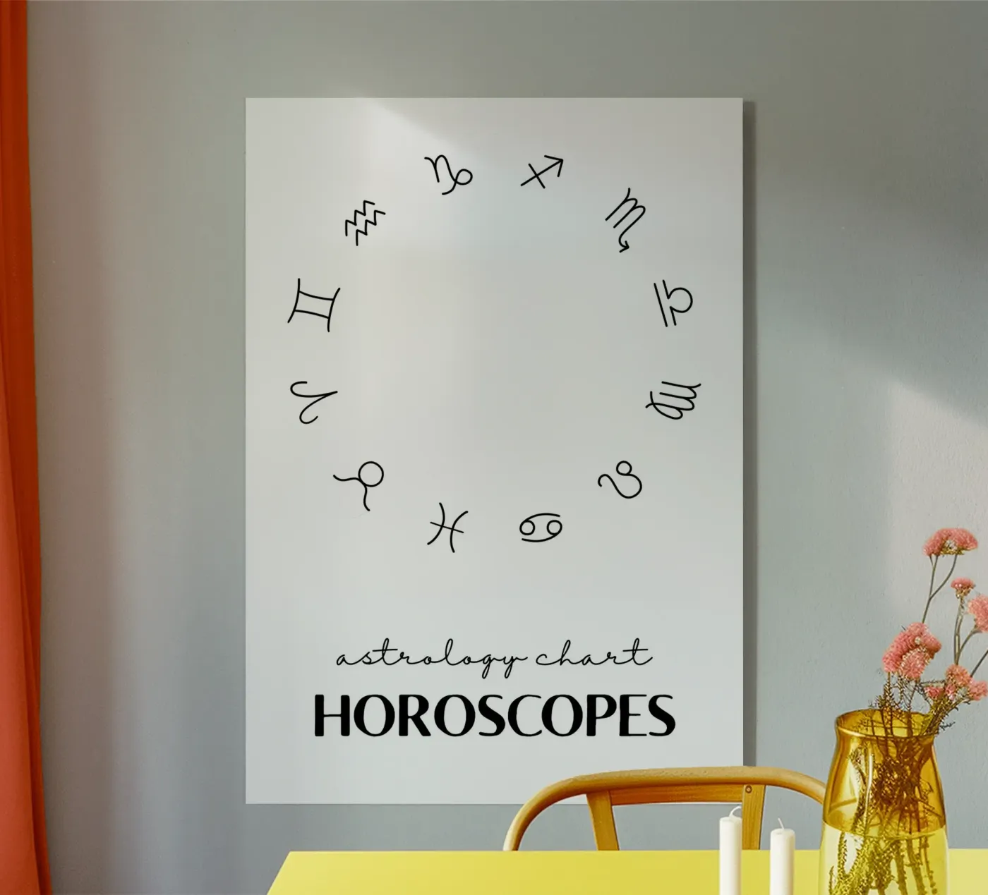Horoscopes Acryl-Glas von PinkCandyWalls