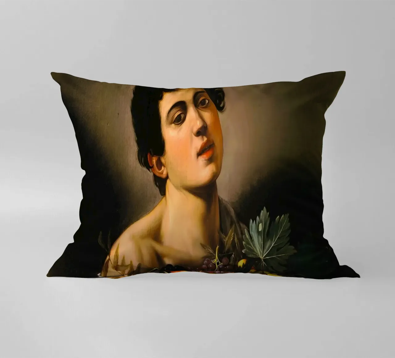 Caravaggio - Ragazzo con canestro di frutta, 1593 cuscino da William Store