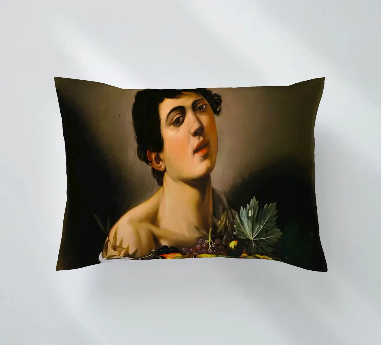 Caravaggio - Ragazzo con canestro di frutta, 1593 cuscino da William Store