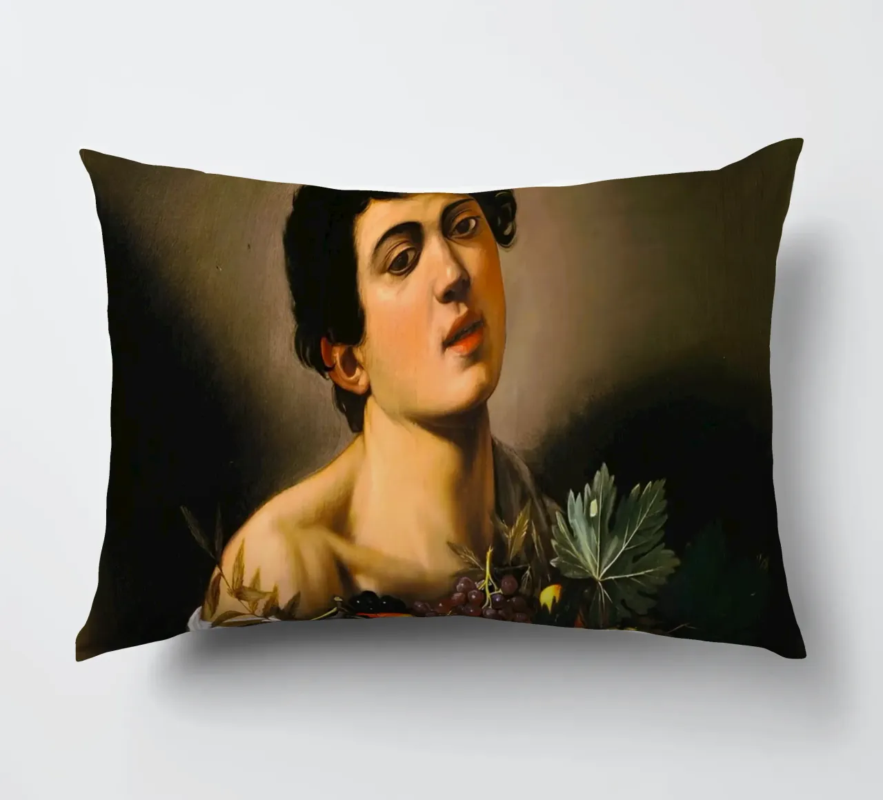 Caravaggio - Ragazzo con canestro di frutta, 1593 cuscino da William Store