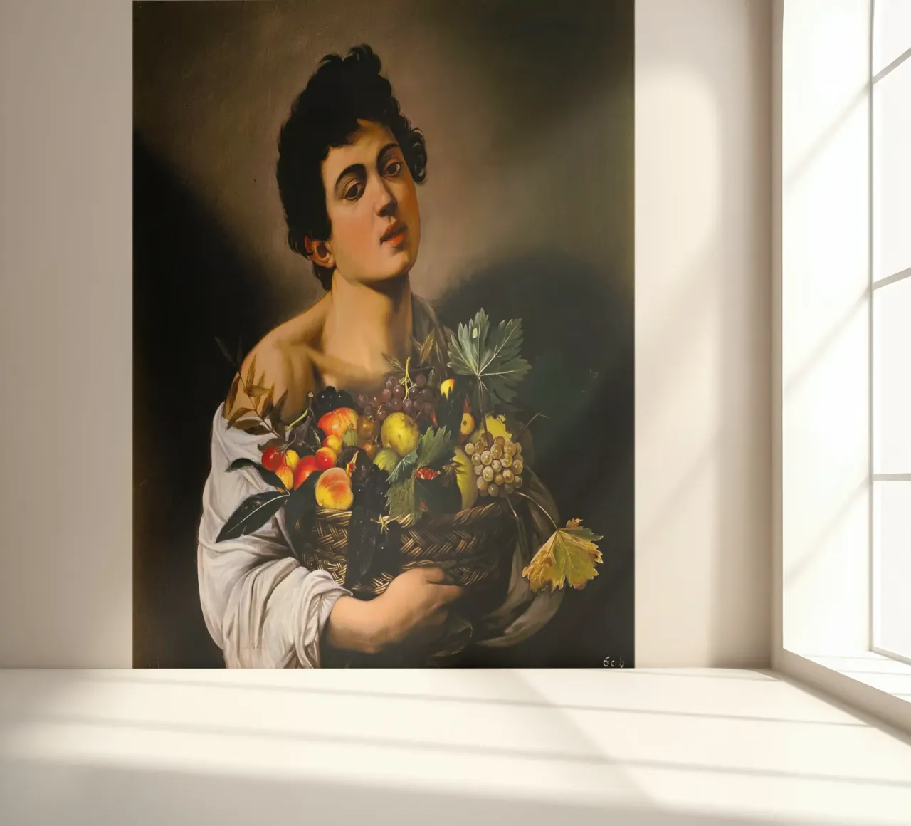 Caravaggio - Boy with a Basket of Fruit, 1593 photo wallpaper by William Store