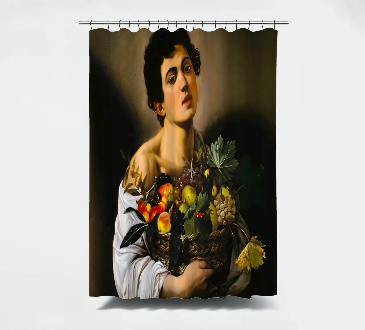 Caravaggio - Ragazzo con canestro di frutta, 1593 tenda da doccia da William Store