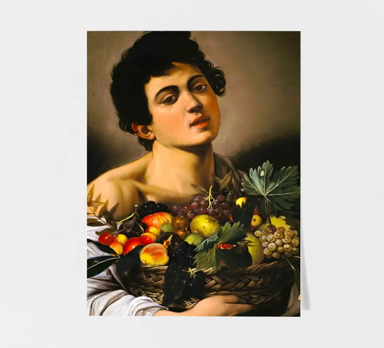 Caravaggio - Boy with a Basket of Fruit, 1593 sticker sheet by William Store
