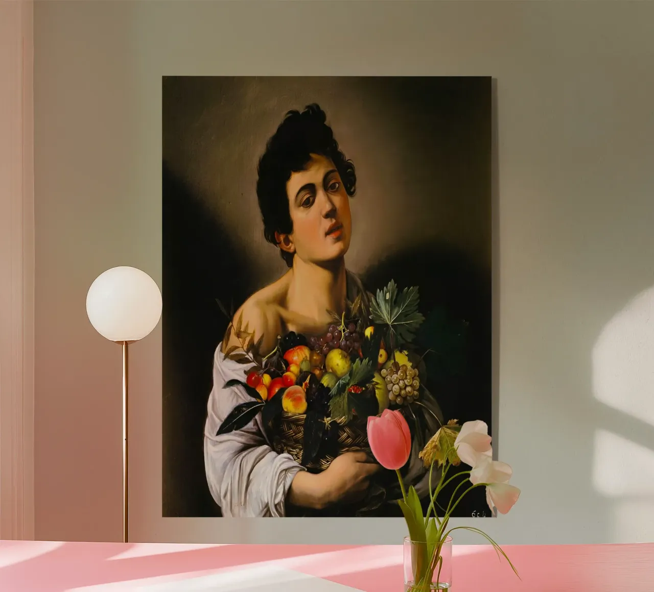 Caravaggio - Ragazzo con canestro di frutta, 1593 plexiglass da William Store