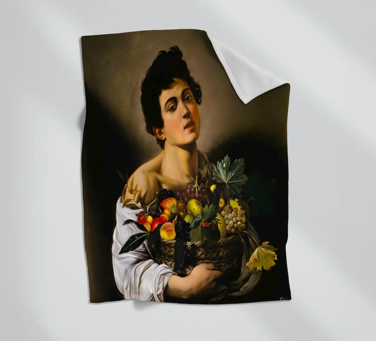 Caravaggio - Ragazzo con canestro di frutta, 1593 coperta in pile da William Store