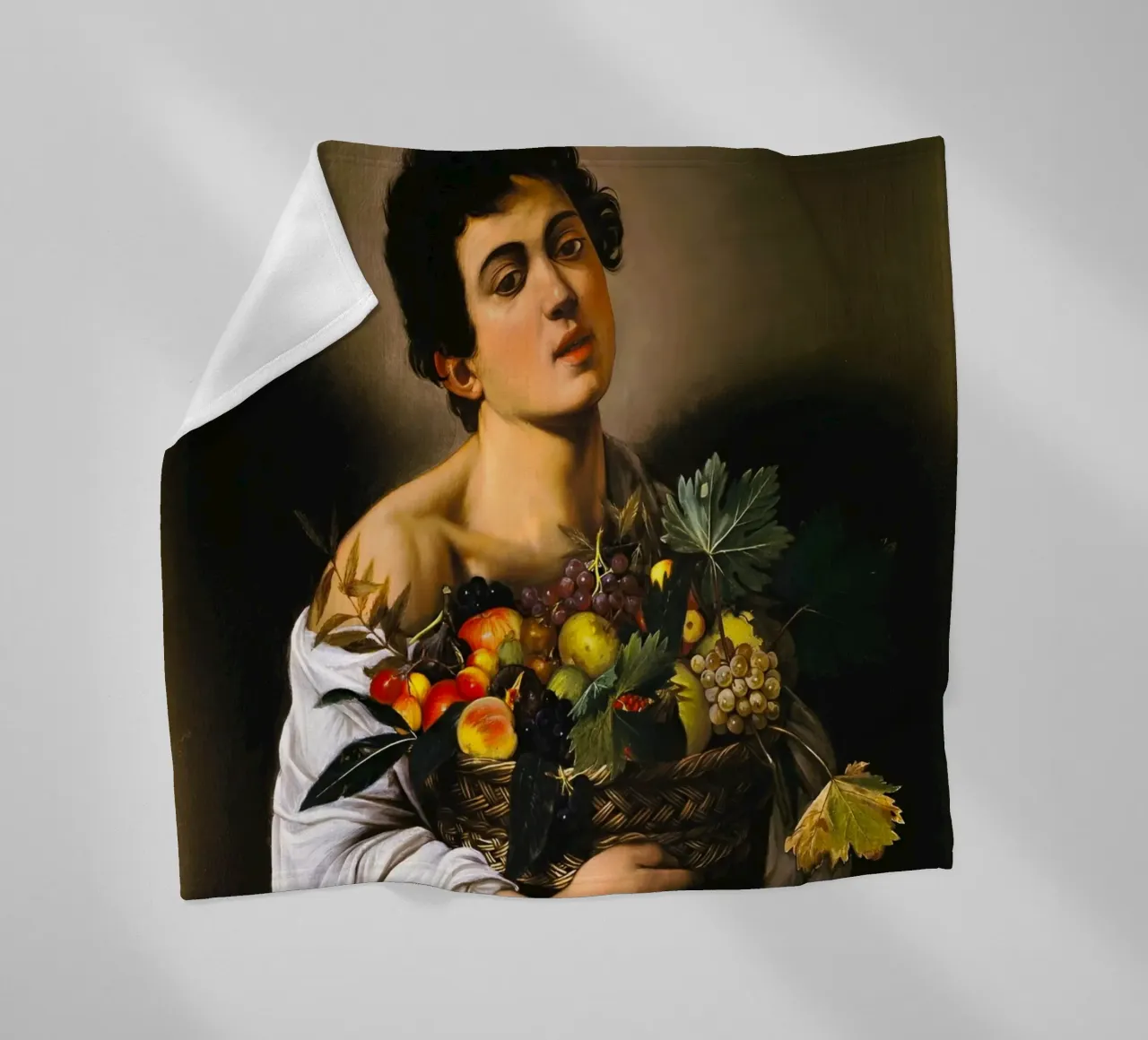 Caravaggio - Ragazzo con canestro di frutta, 1593 coperta in pile da William Store