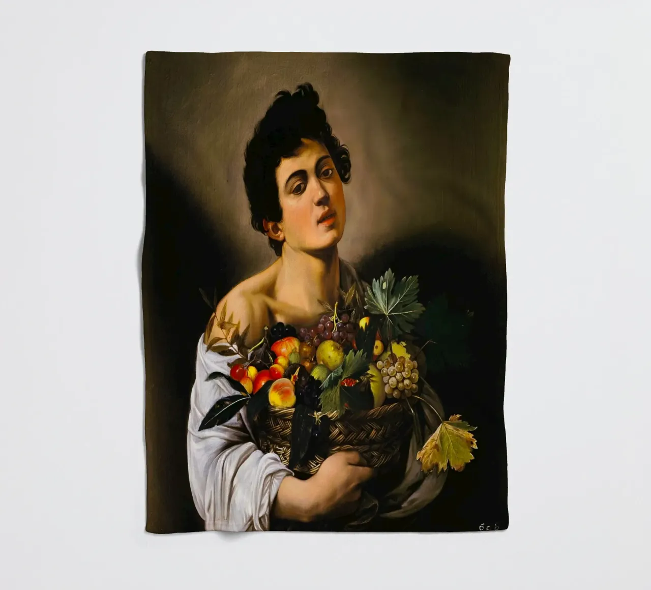 Caravaggio - Ragazzo con canestro di frutta, 1593 coperta in pile da William Store