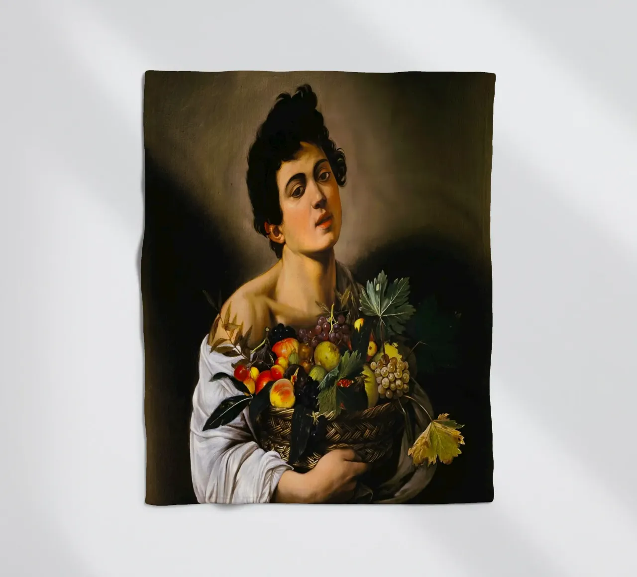 Caravaggio - Ragazzo con canestro di frutta, 1593 coperta in pile da William Store