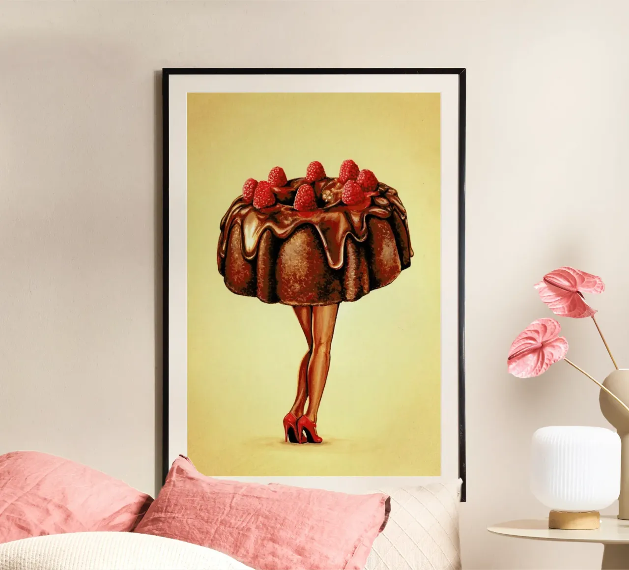 Hot Cakes II poster con telaio in alluminio da Kelly Gilleran