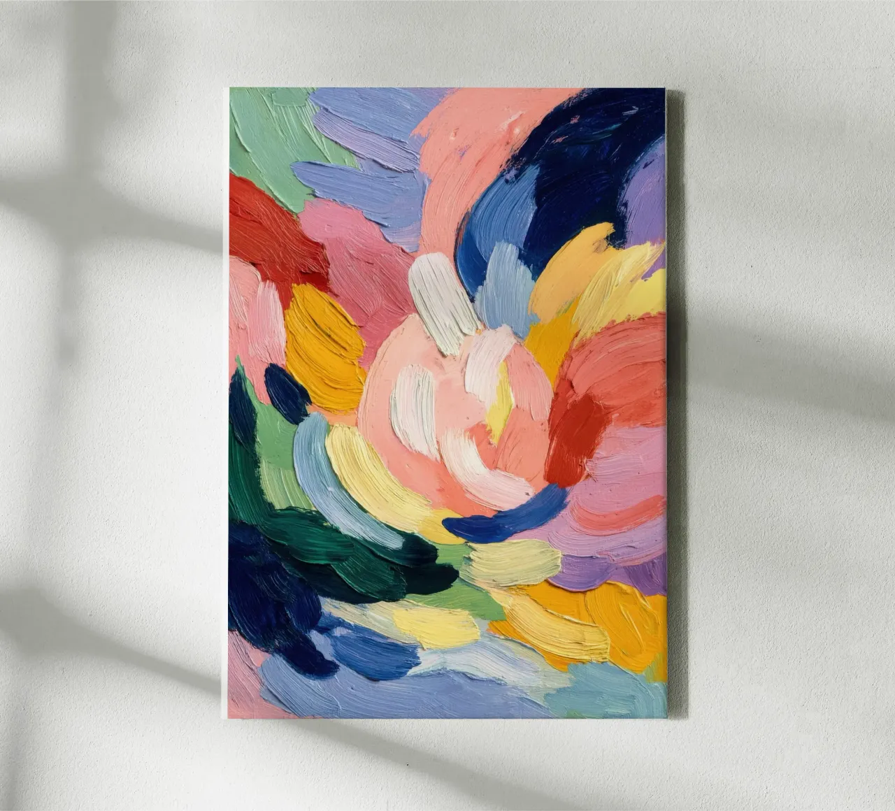 Abstracte bloemencompositie in Matisse-stijl canvas van Nikis Art Studio