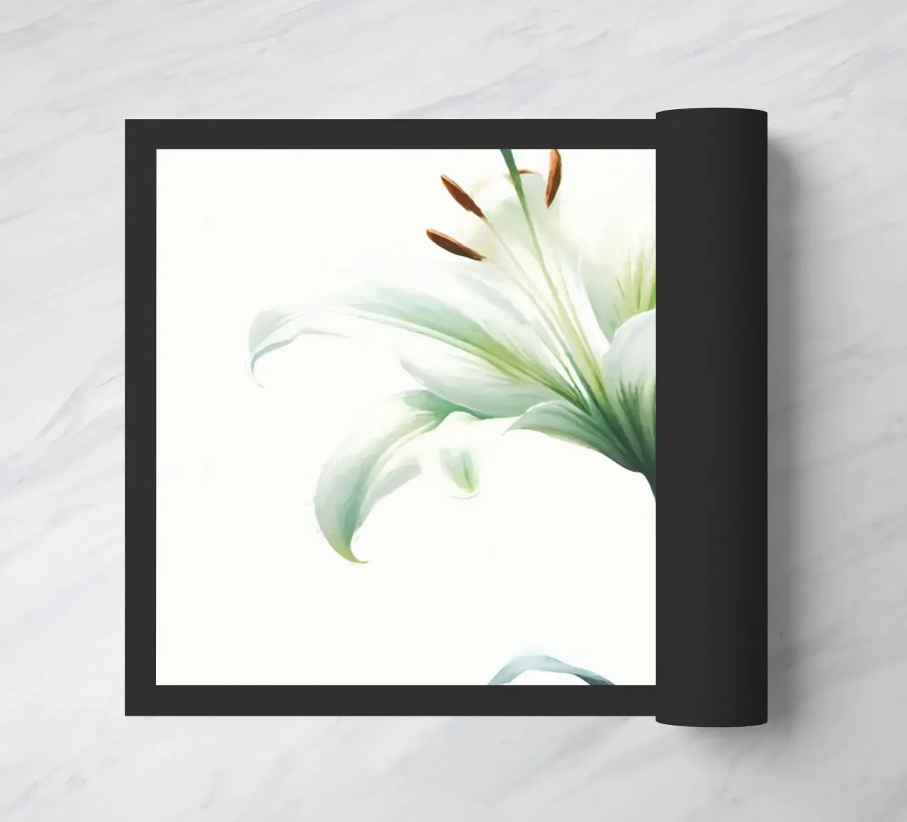 Pittura digitale minimalista di fiori di giglio zerbino da Bloom And Brush