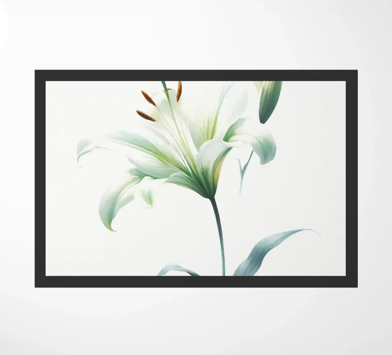 Pittura digitale minimalista di fiori di giglio zerbino da Bloom And Brush