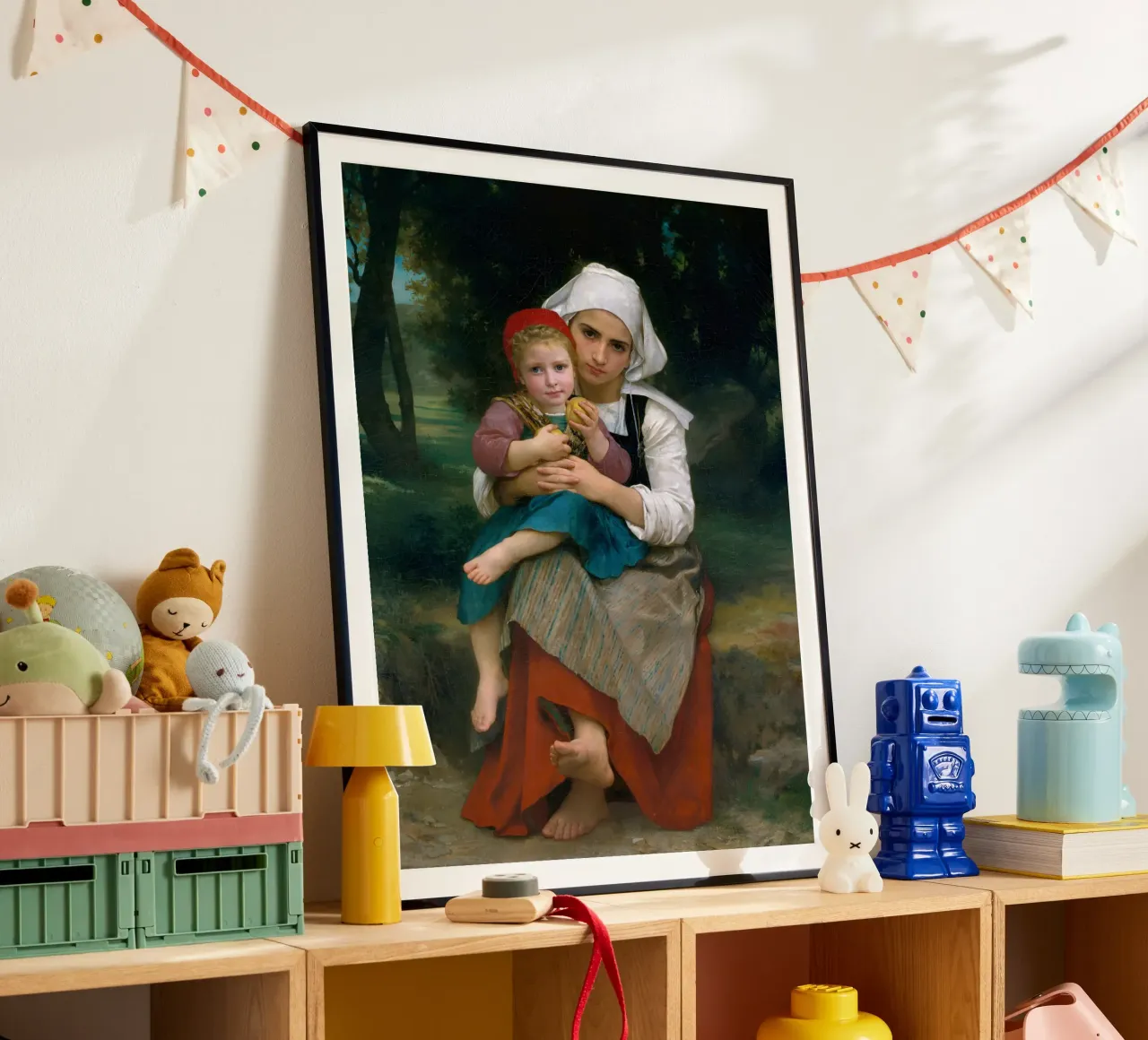 William-Adolphe Bouguereau - Fratello e sorella bretoni (1871) poster da William Store