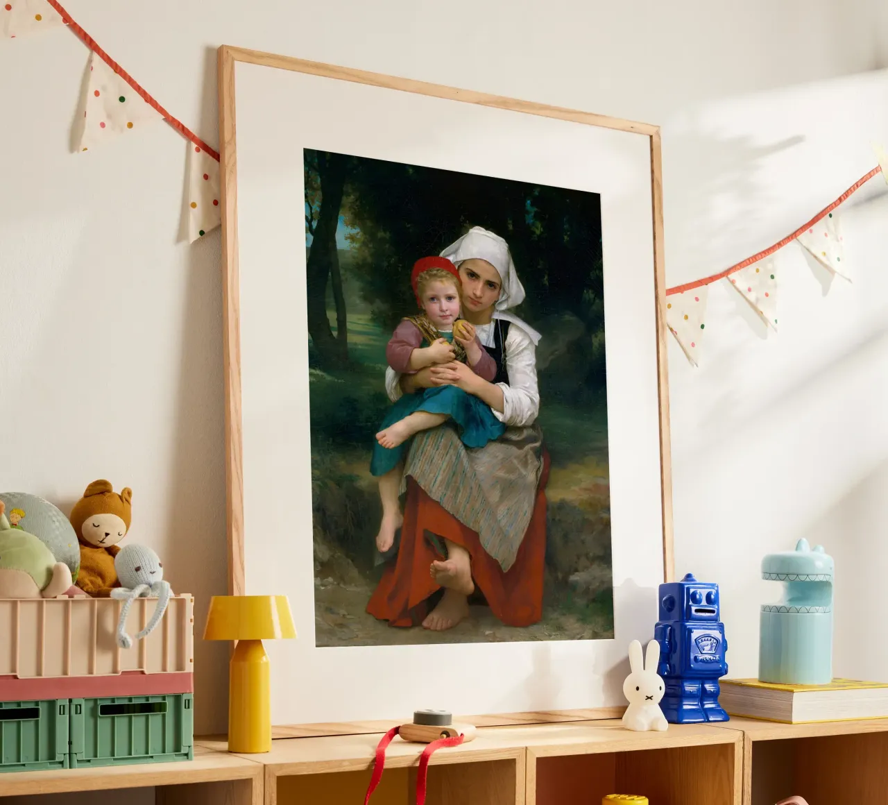 William-Adolphe Bouguereau - Fratello e sorella bretoni (1871) poster da William Store