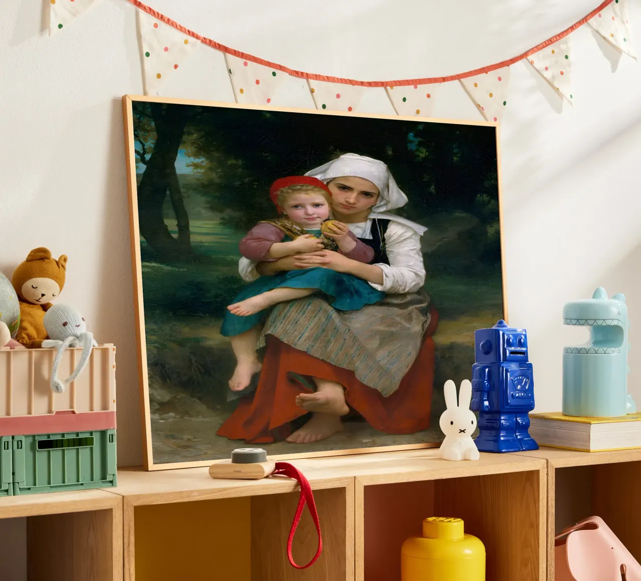 William-Adolphe Bouguereau - Fratello e sorella bretoni (1871) poster da William Store