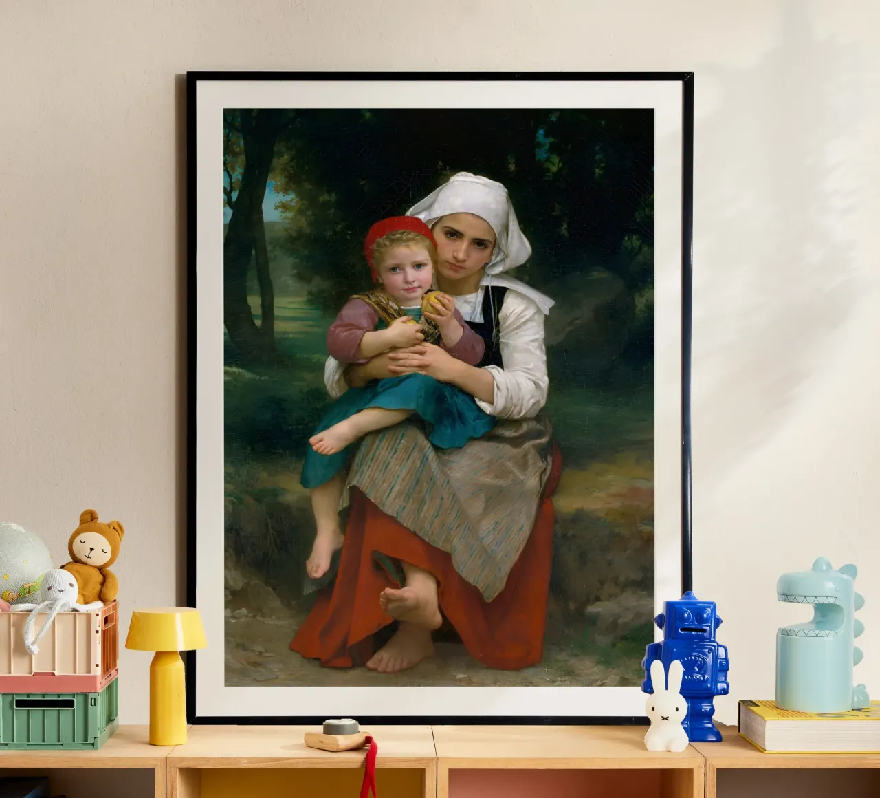 William-Adolphe Bouguereau - Fratello e sorella bretoni (1871) poster da William Store