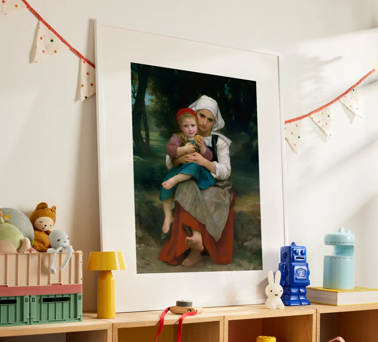 William-Adolphe Bouguereau - Fratello e sorella bretoni (1871) poster da William Store