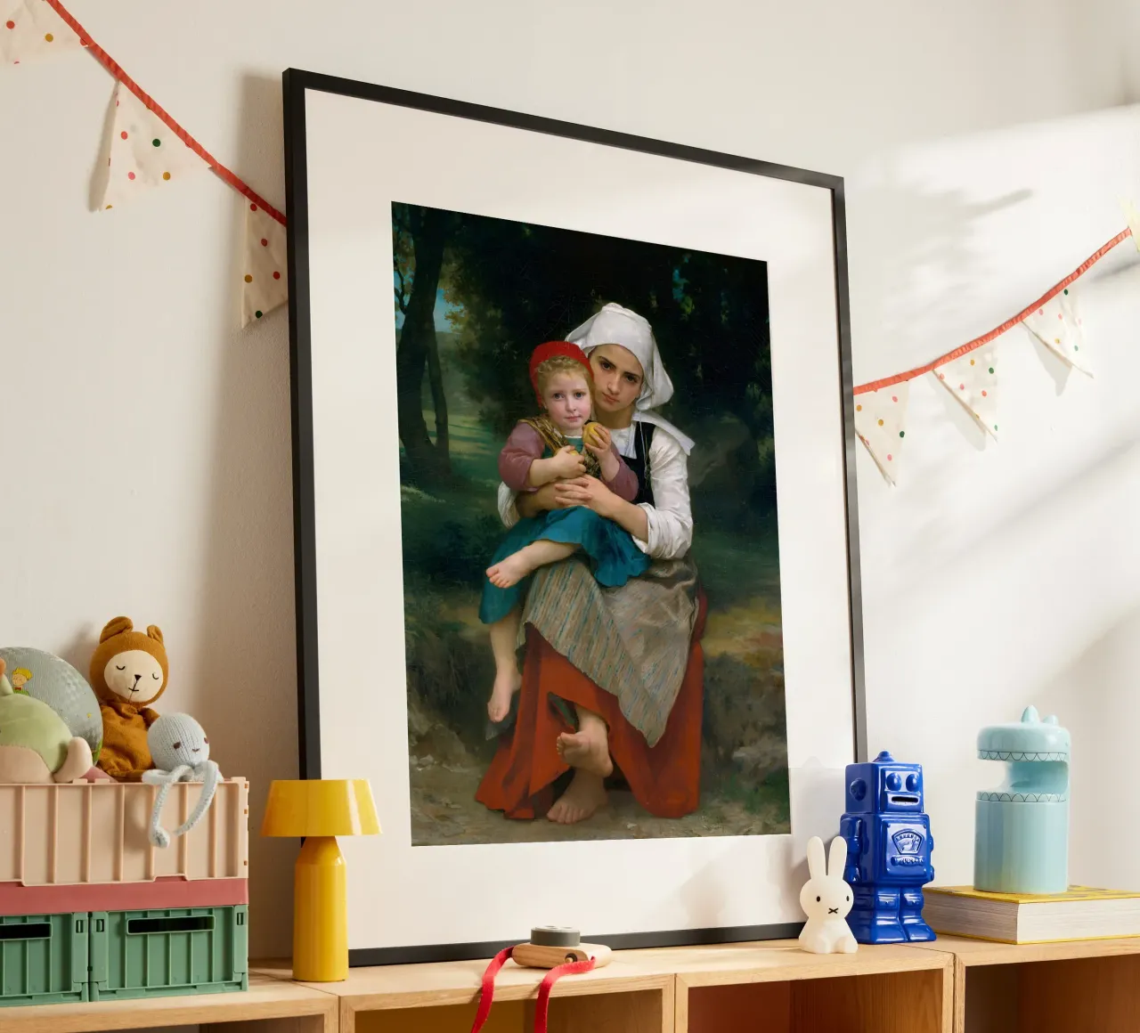 William-Adolphe Bouguereau - Fratello e sorella bretoni (1871) poster da William Store