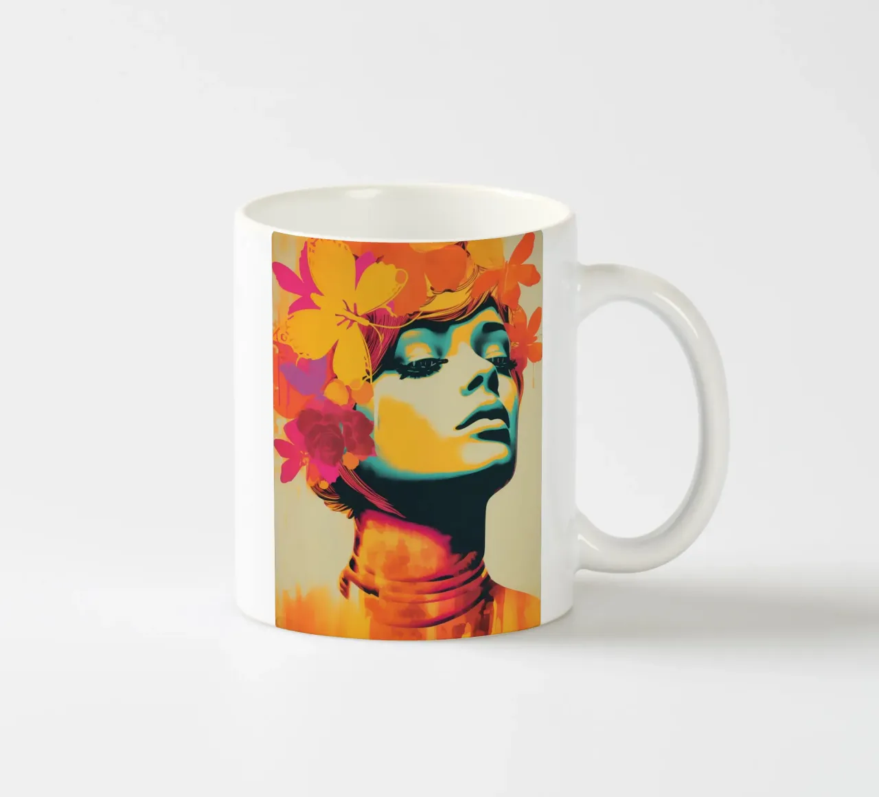 Farfalle nella testa | Pop Art Queen tazza in ceramica da Autofocus