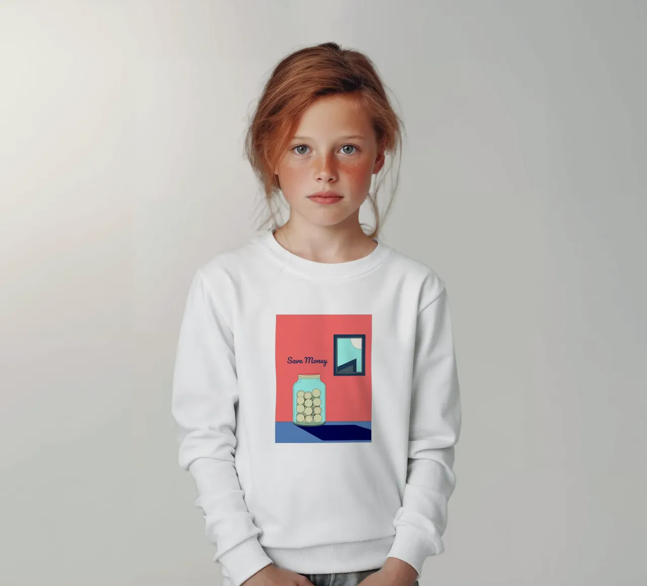 Risparmiare denaro felpa bambino da OUR SHOP