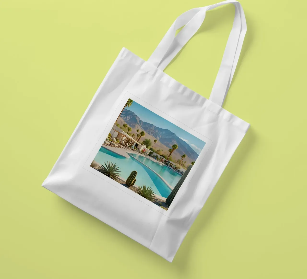 Desert Oasis Of Palm Spring borsa in juta da robertmotoiart