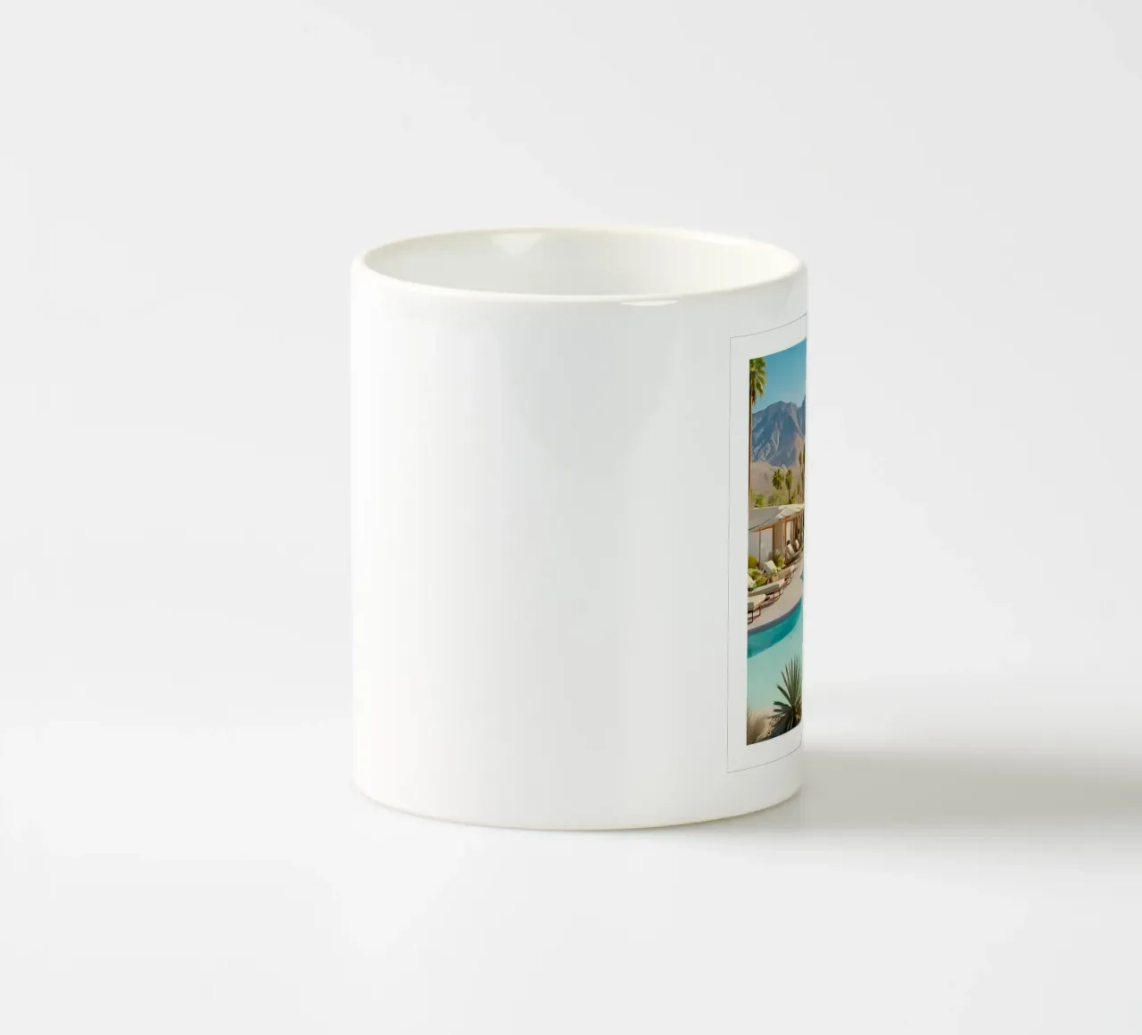 Desert Oasis Of Palm Spring tazza in ceramica da robertmotoiart