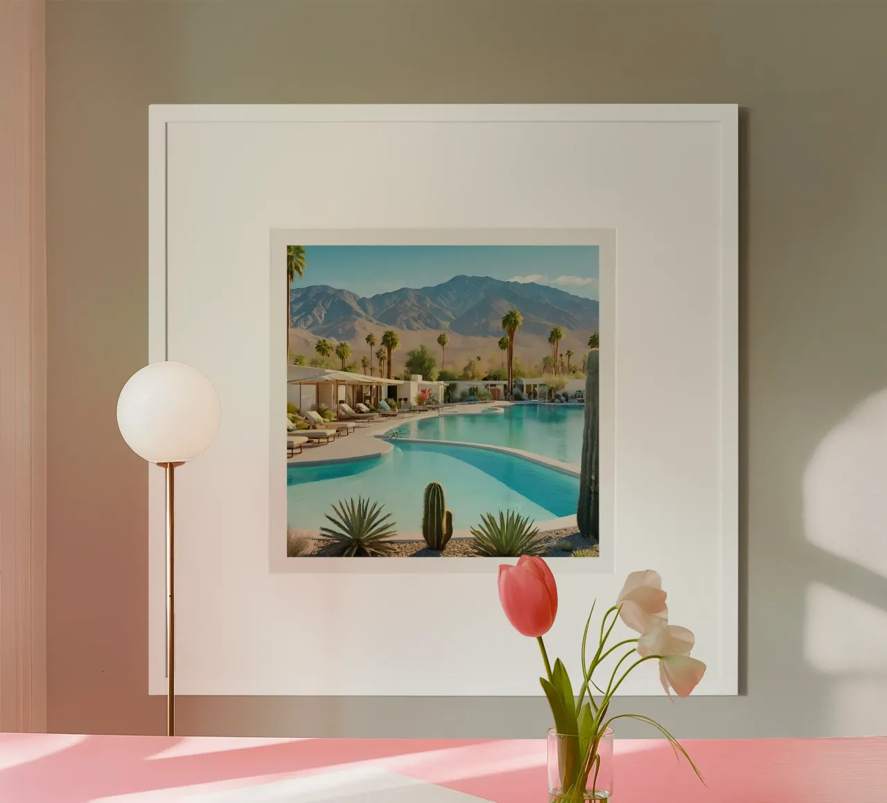 Desert Oasis Of Palm Spring carta hahnemühle da robertmotoiart