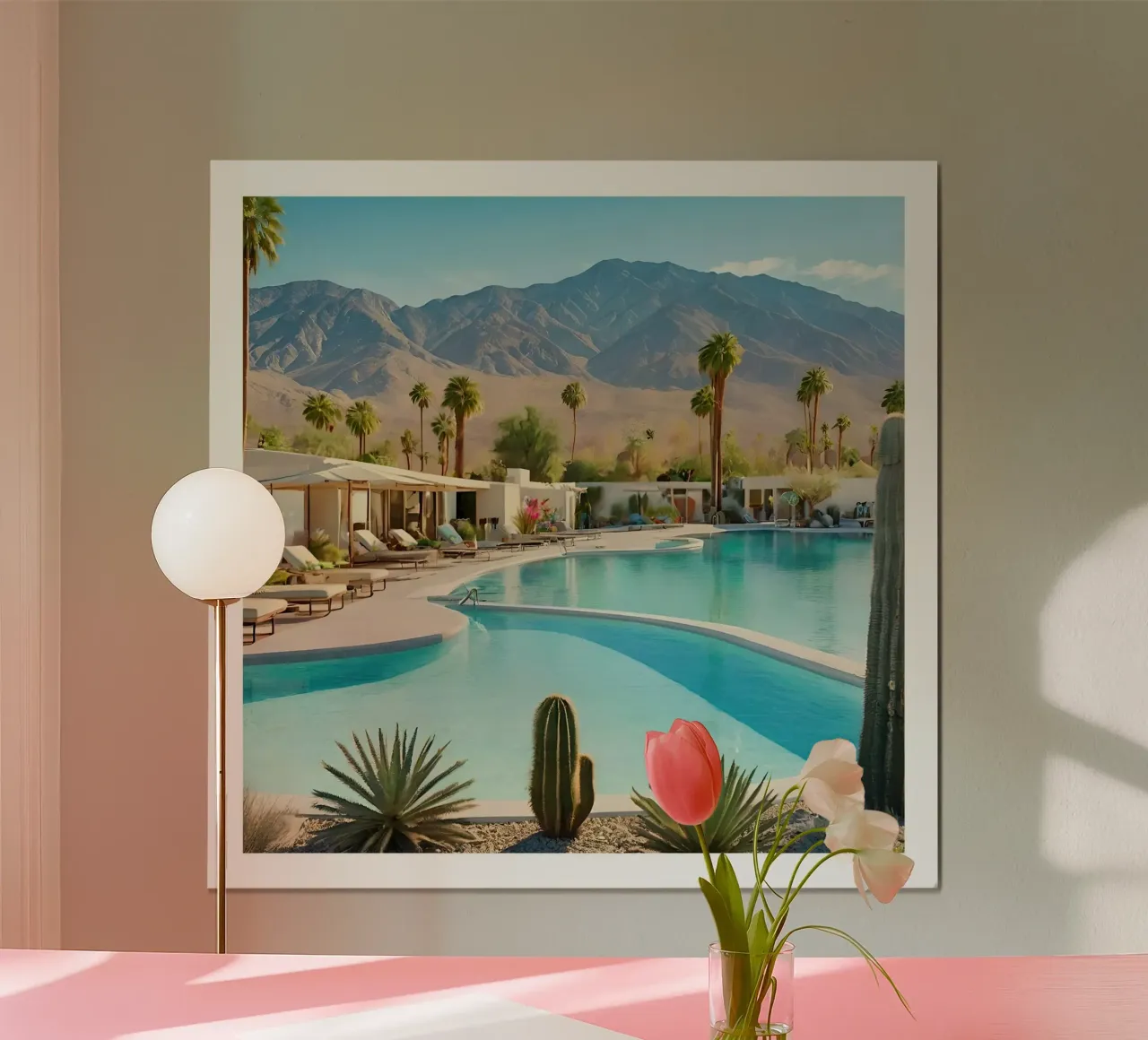 Desert Oasis Of Palm Spring carta hahnemühle da robertmotoiart