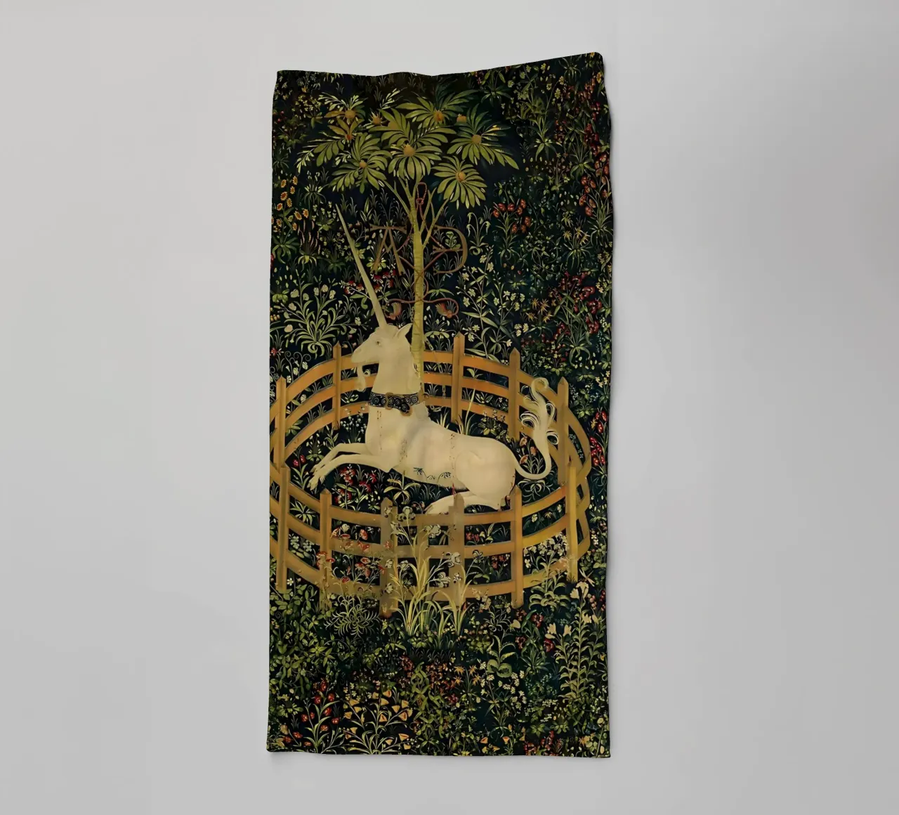 Unicorn in Captivity towel by William Store