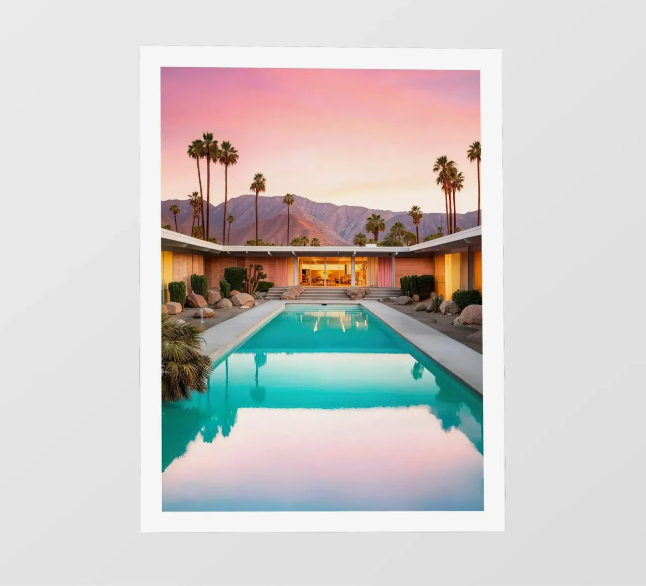 Mid Century Pool Art pellicola backlit da robertmotoiart