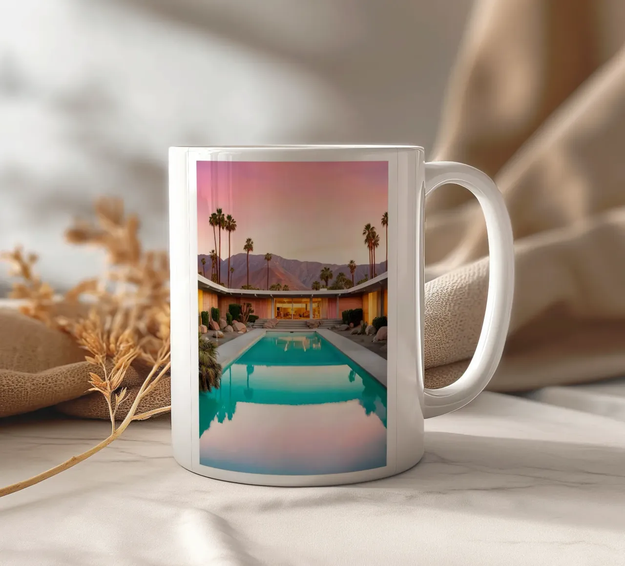 Mid Century Pool Art tazza in ceramica da robertmotoiart