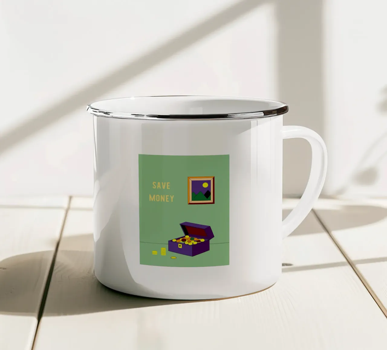 Risparmiare denaro tazza in smalto da OUR SHOP