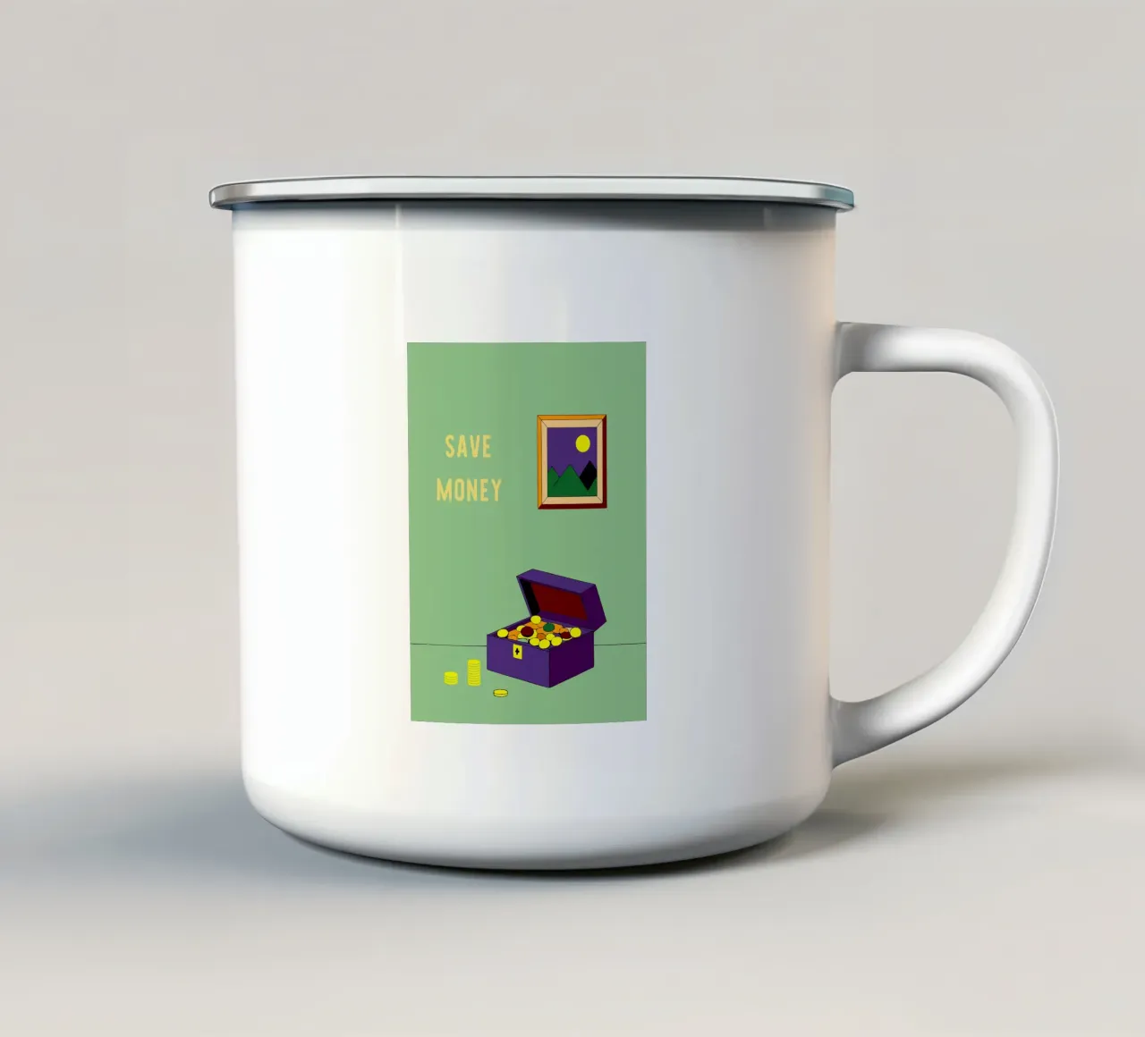 Risparmiare denaro tazza in smalto da OUR SHOP