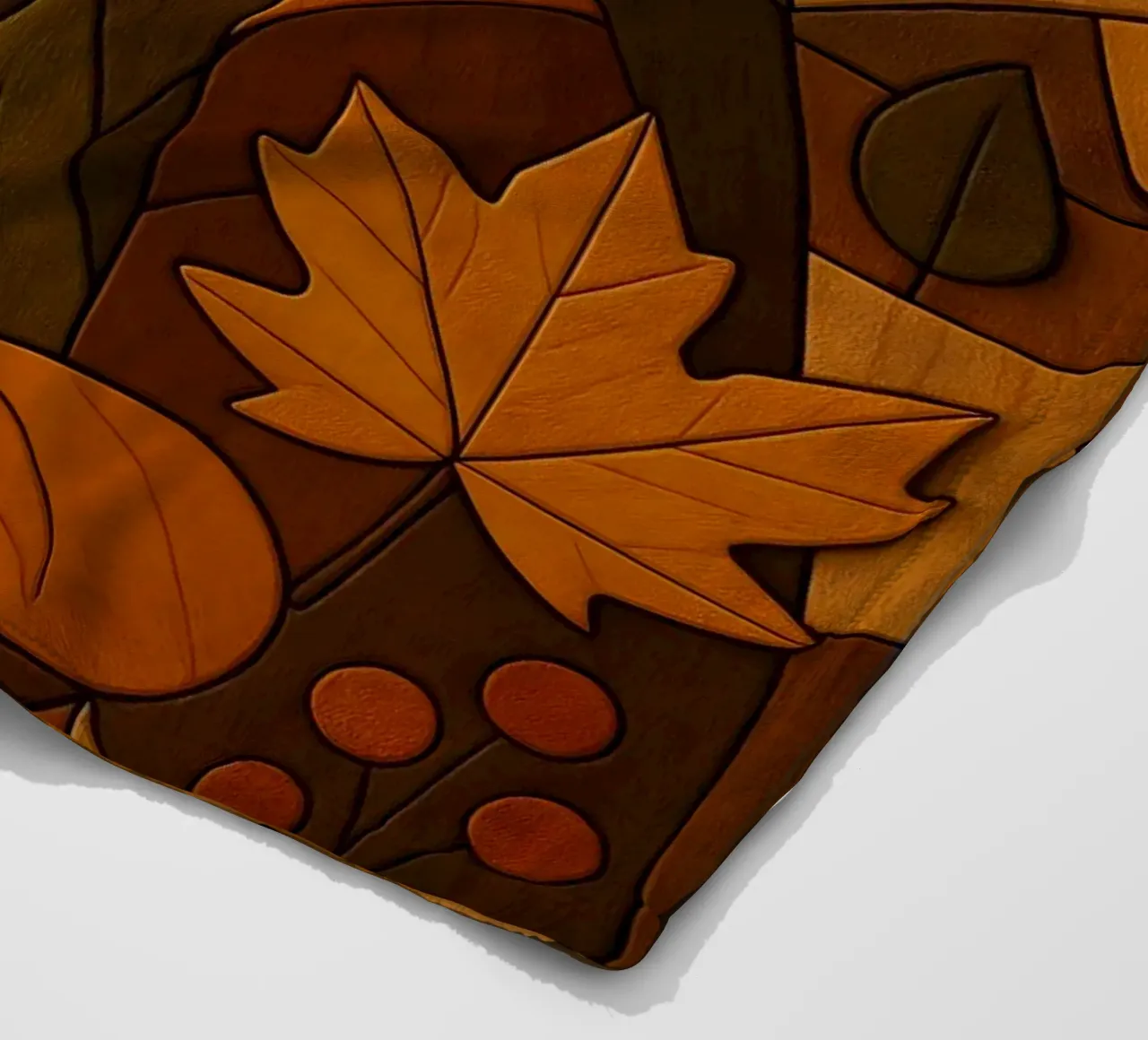 Monna Lisa in legno intagliato coperta in pile da ARTOMATIC