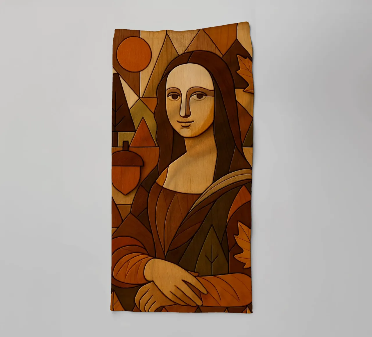Monna Lisa in legno intagliato asciugamano da bagno da ARTOMATIC