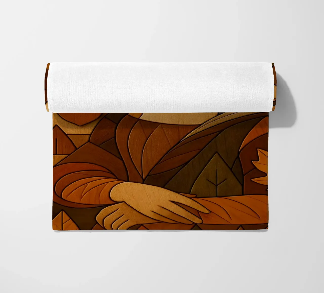 Monna Lisa in legno intagliato telo mare da ARTOMATIC