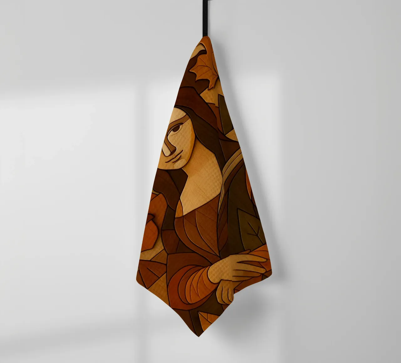 Monna Lisa in legno intagliato canovaccio da cucina da ARTOMATIC