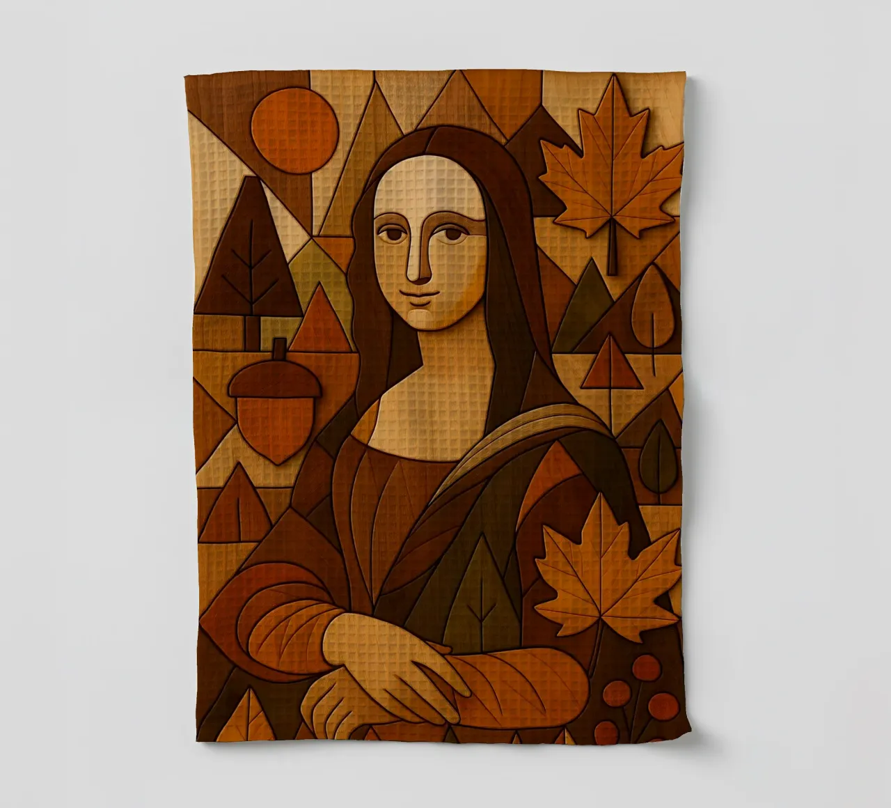 Monna Lisa in legno intagliato canovaccio da cucina da ARTOMATIC