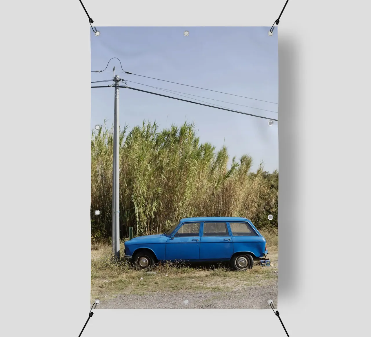 Auto d'epoca in Provenza telo in pvc da Simon Koy