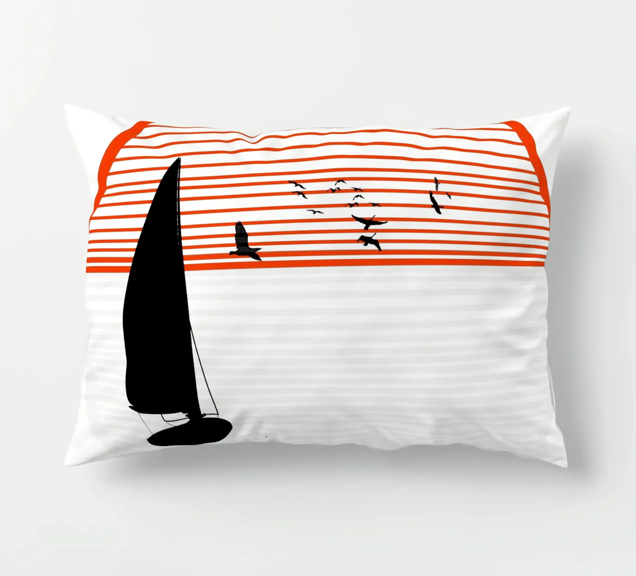 Two-tone sun with sail decorative cushion by LaylaOzFun