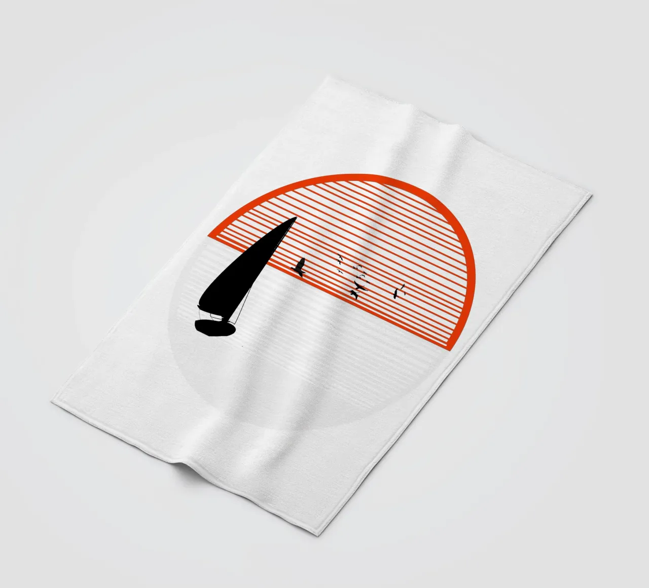 Two-tone sun with sail fleece blanket by LaylaOzFun