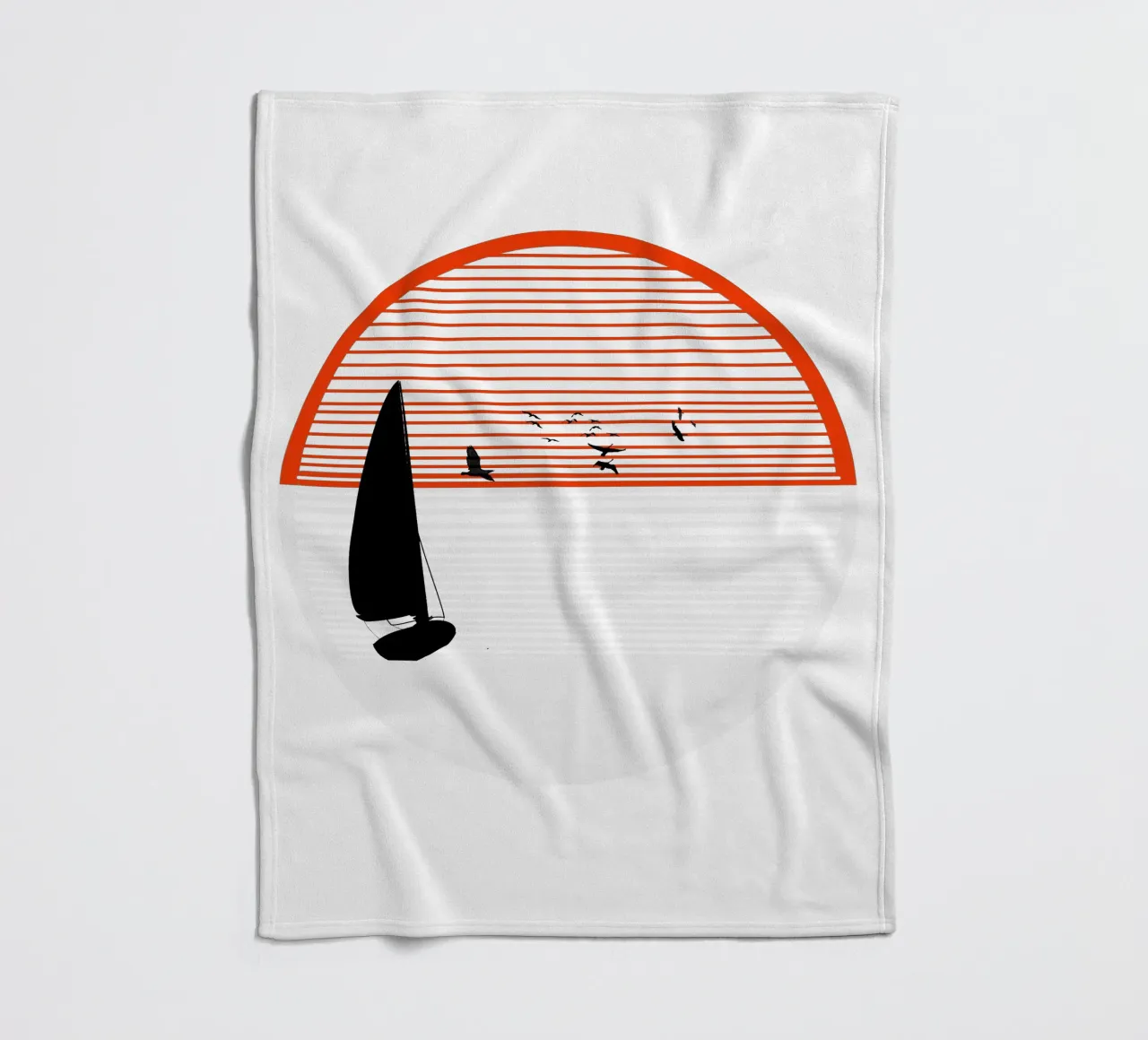 Two-tone sun with sail fleece blanket by LaylaOzFun