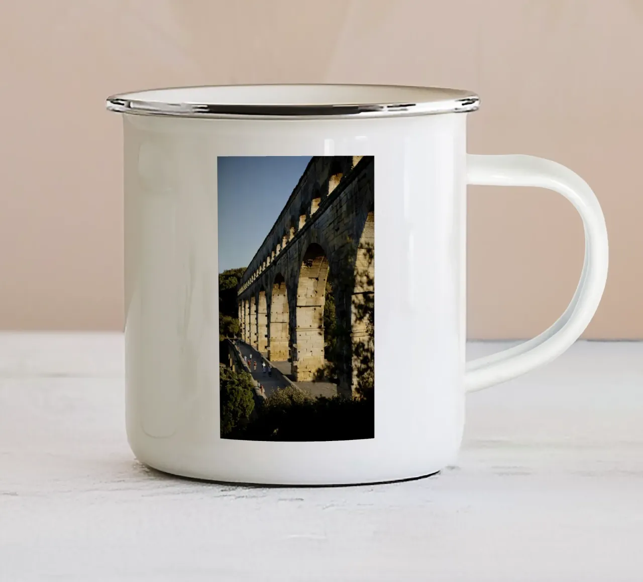 Pont du Gard, Provenza tazza in smalto da Simon Koy