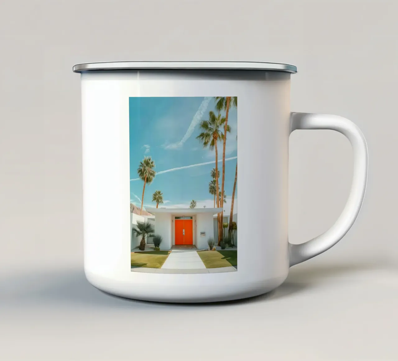 Palm Springs House tazza in smalto da lennytravers