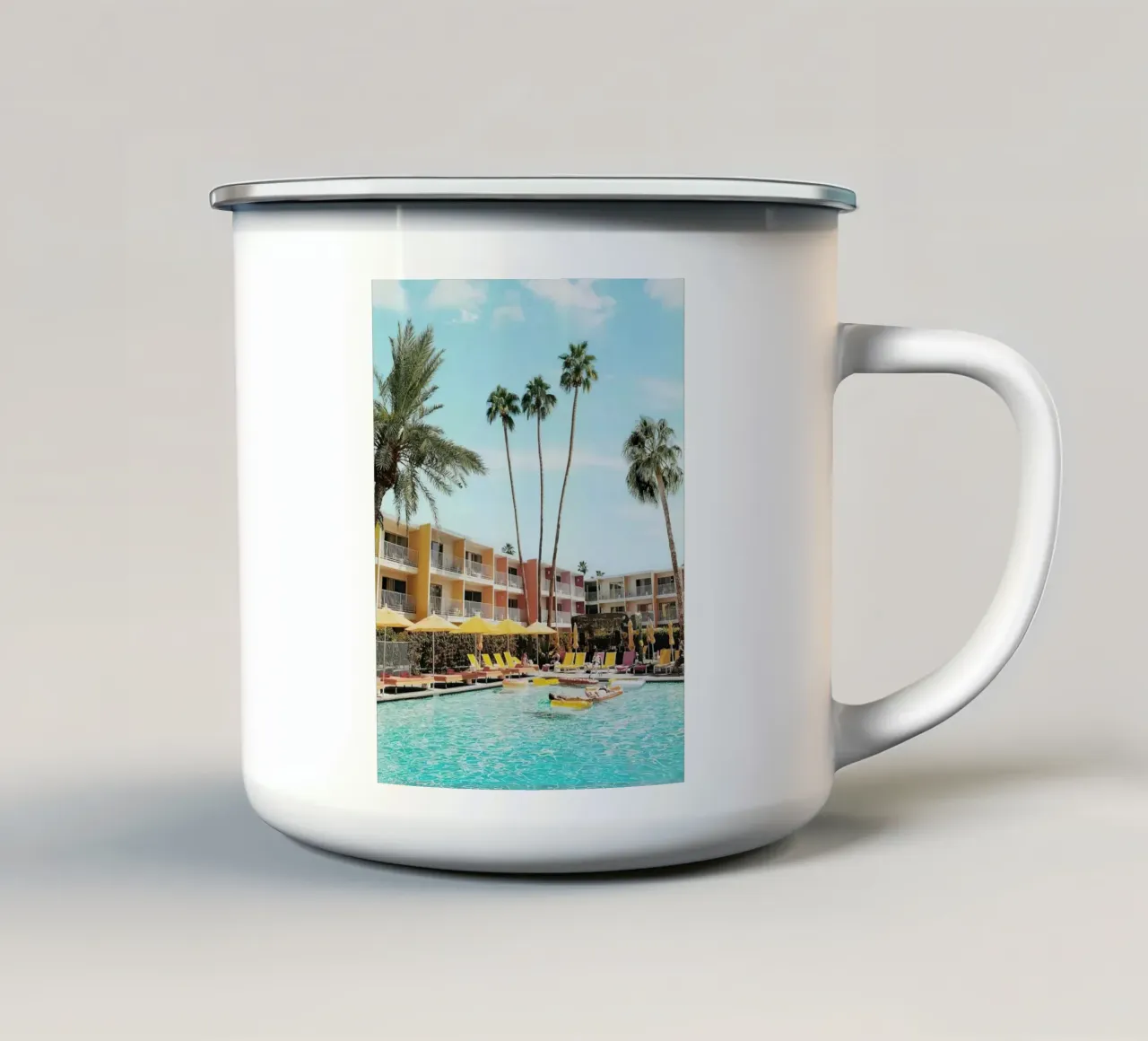 Palm Springs Hotel tazza in smalto da lennytravers