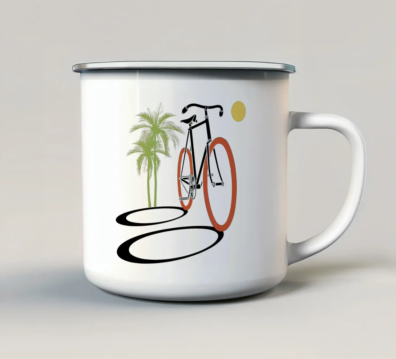 Bicicletta a scatto fisso tazza in smalto da LaylaOzFun