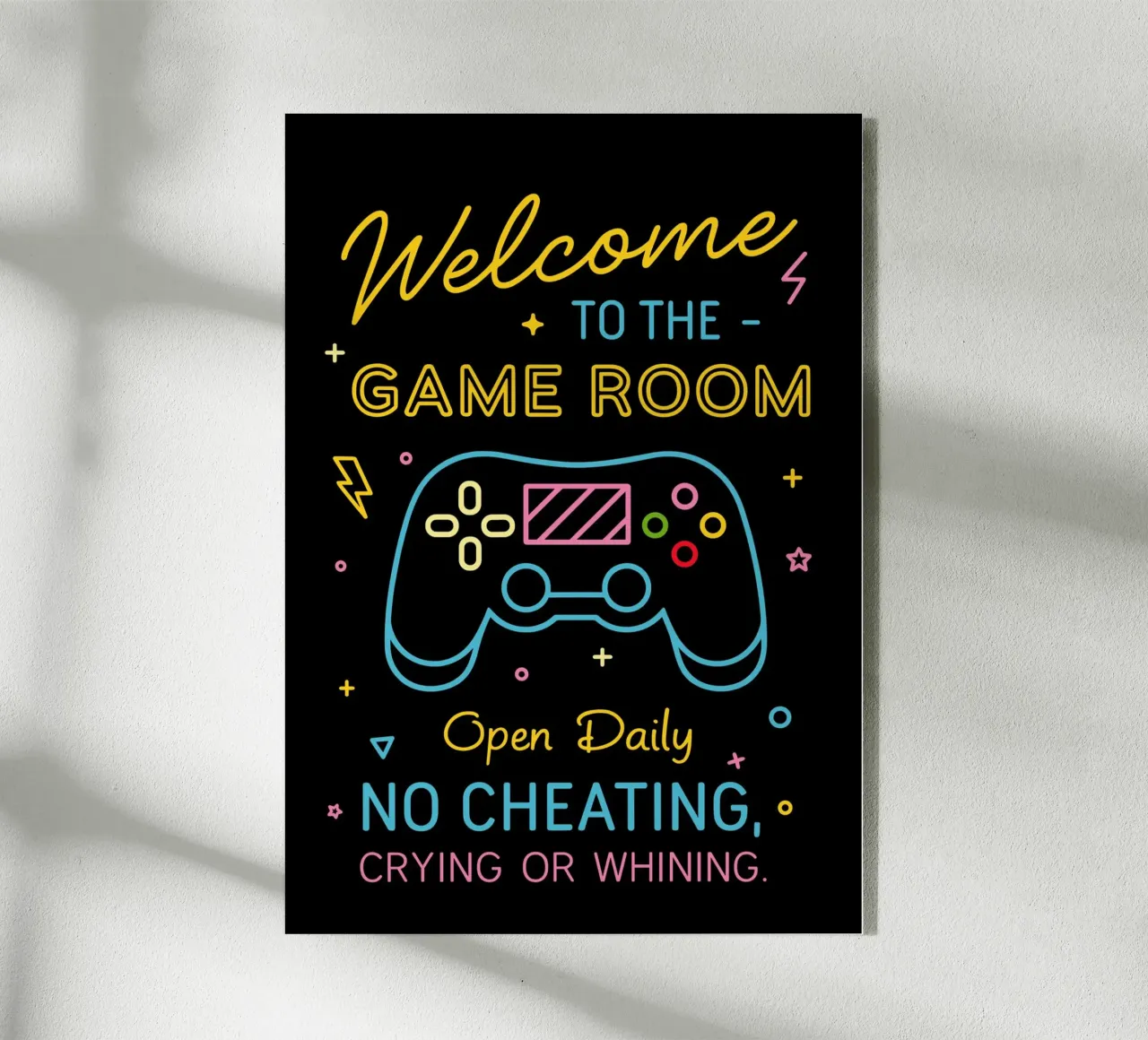 Welcome to the Game Room plexiglass da edsonramosart